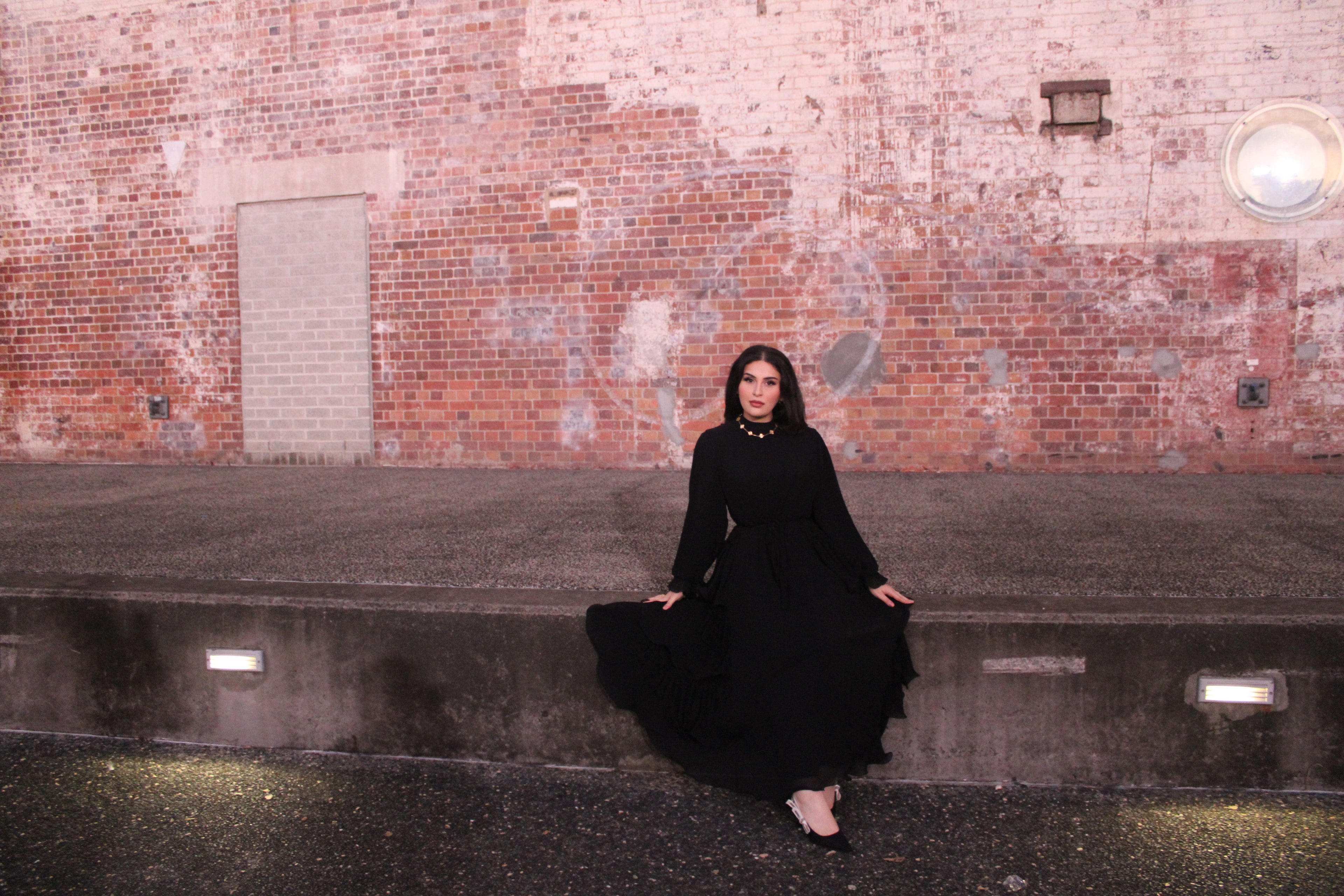 Pleated Ruffle Dress