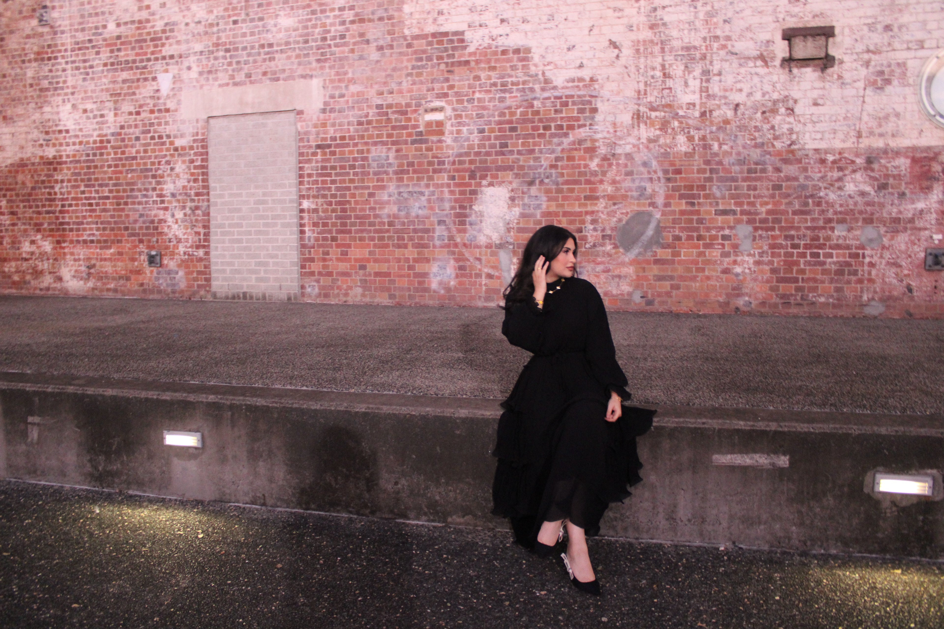 Pleated Ruffle Dress