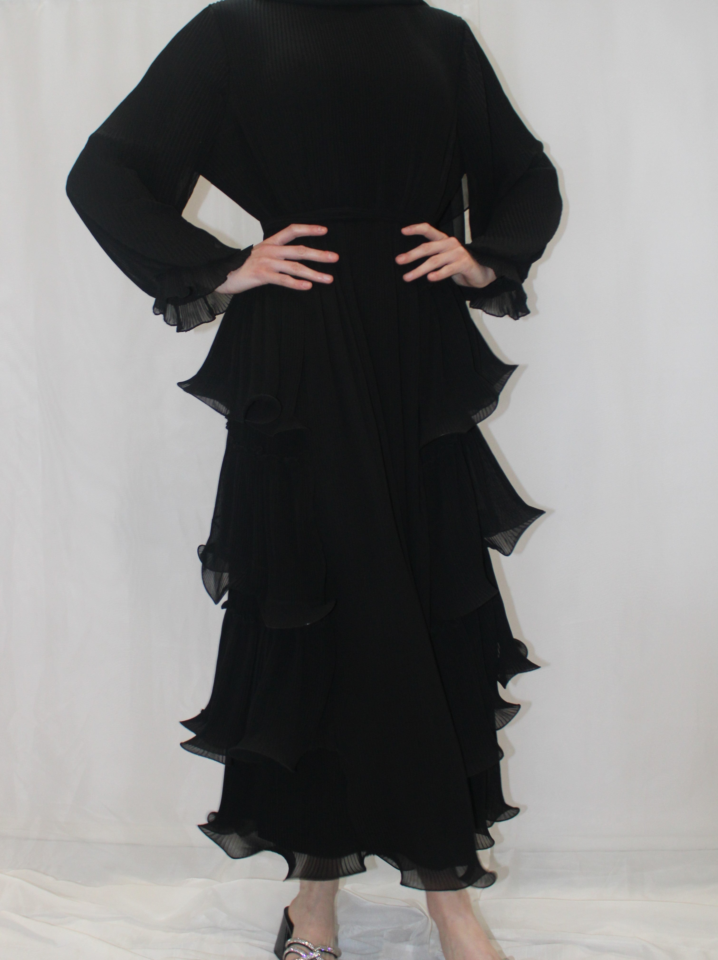 Pleated Ruffle Dress