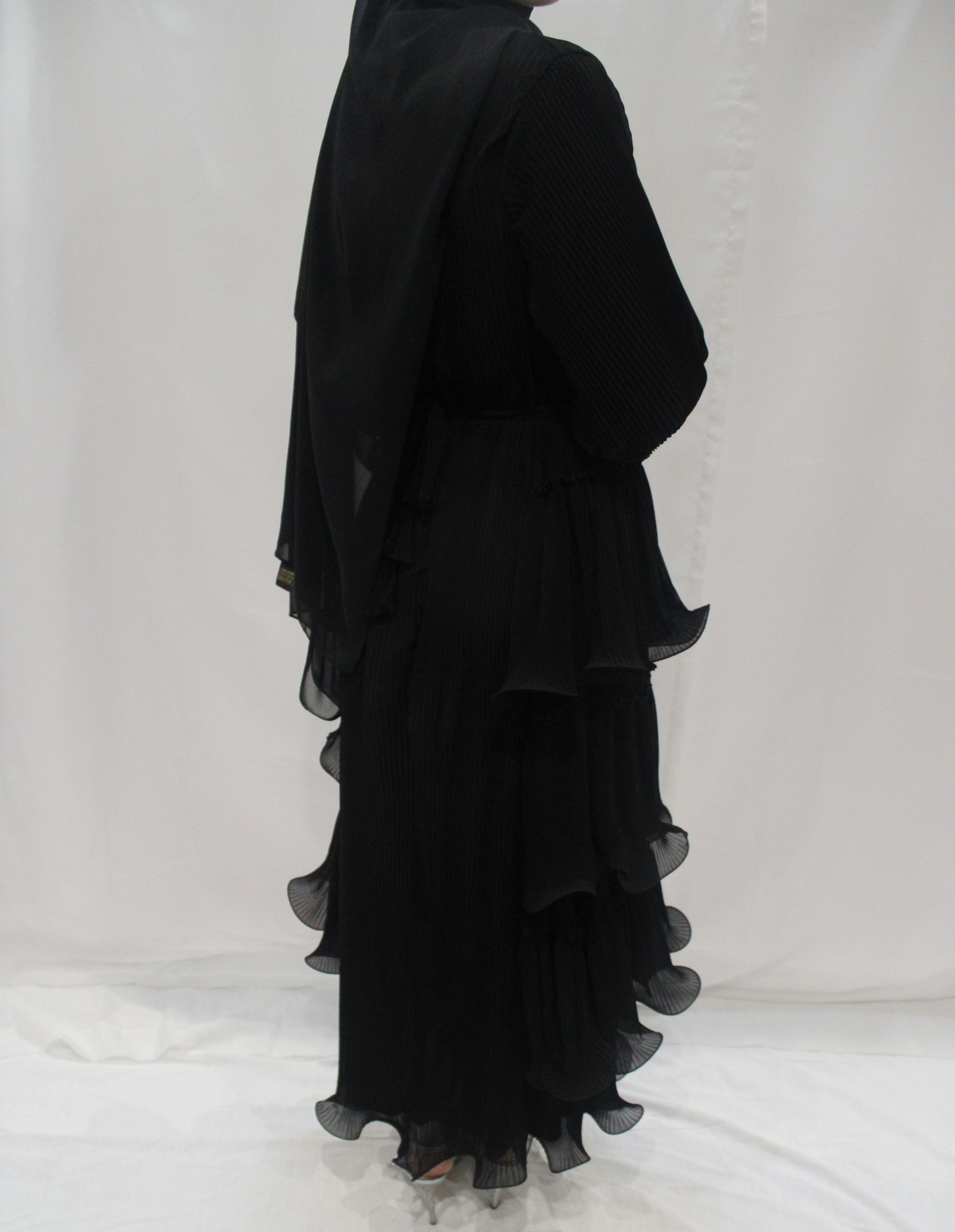 Pleated Ruffle Dress