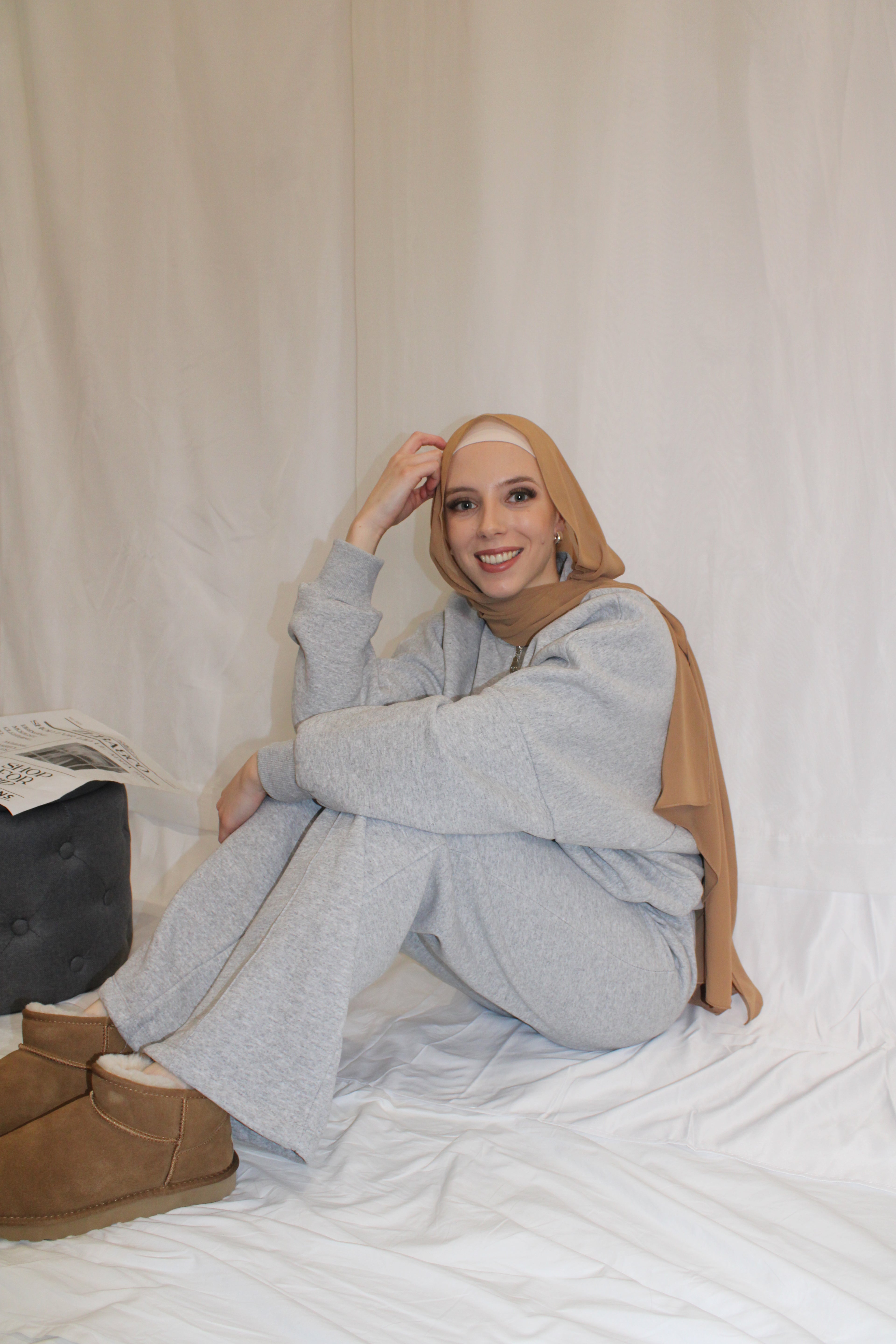 Fleece Lined Cotton Set (grey)