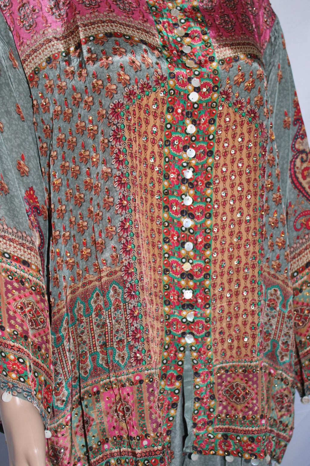 Sage Mosaic Embellished Co-Ord Set