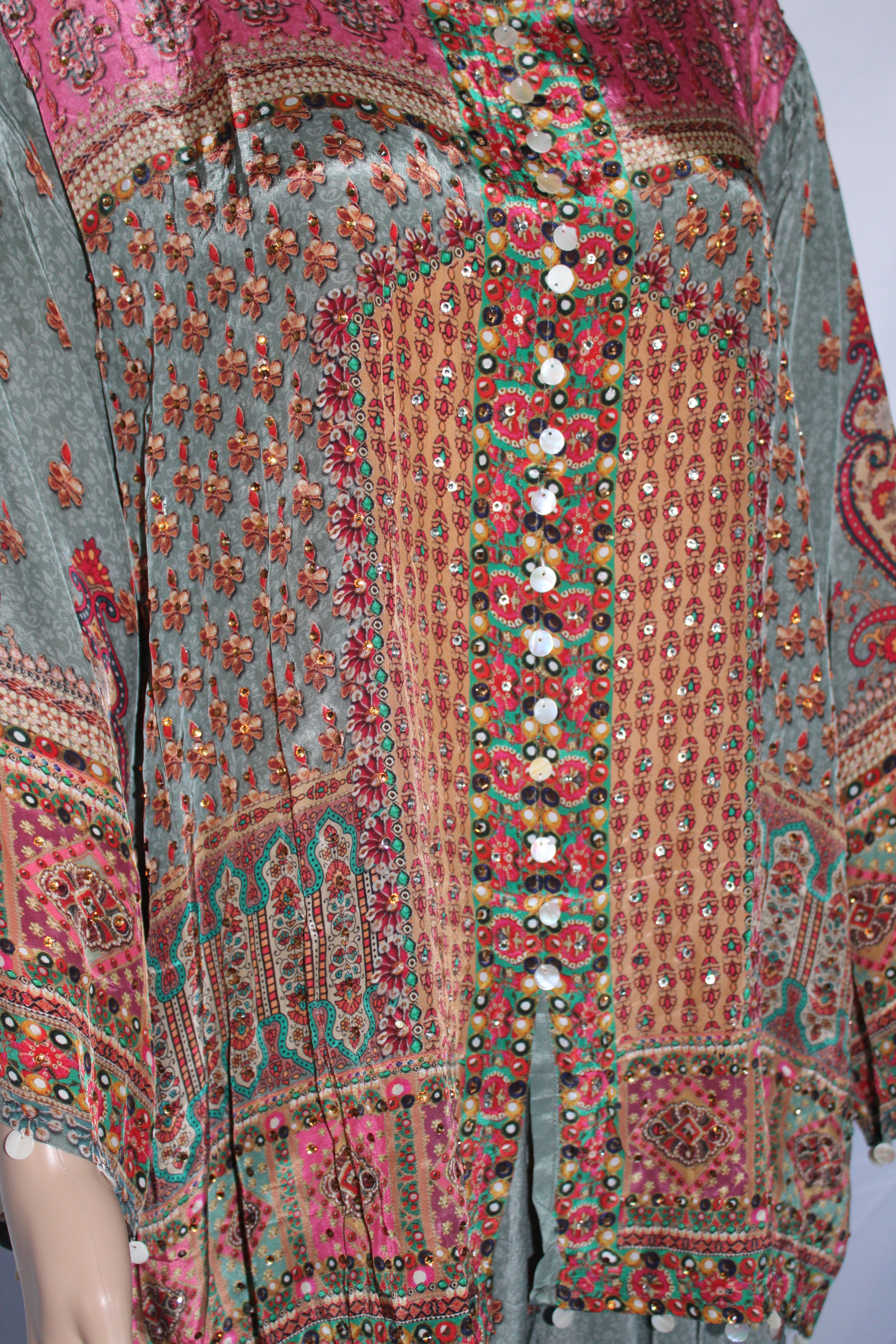 Sage Mosaic Embellished Co-Ord Set