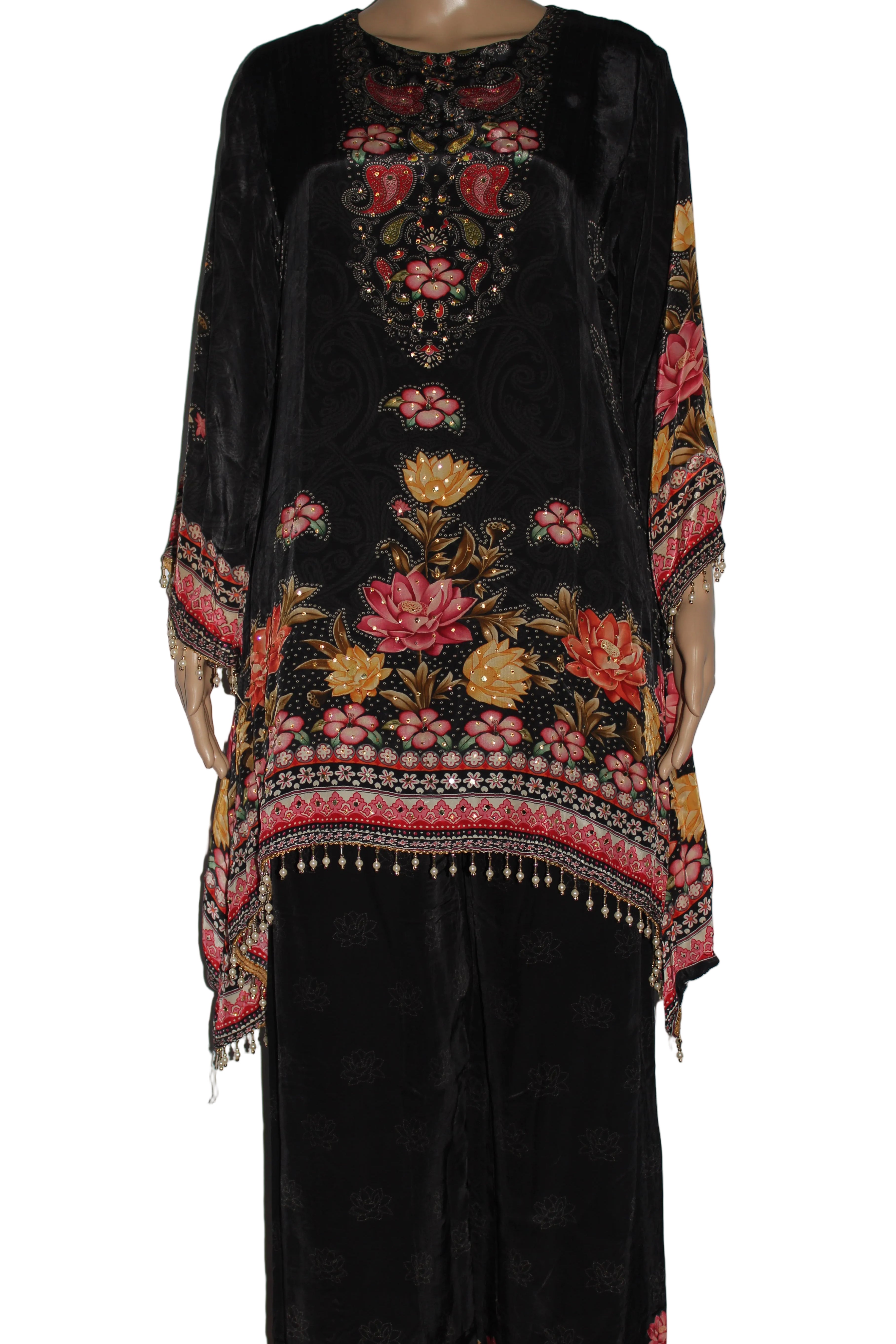 Midnight Bloom Embellished Co-Ord Set