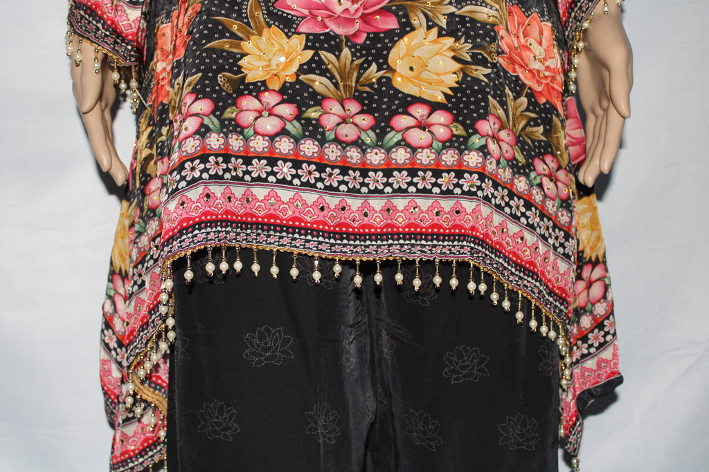 Midnight Bloom Embellished Co-Ord Set