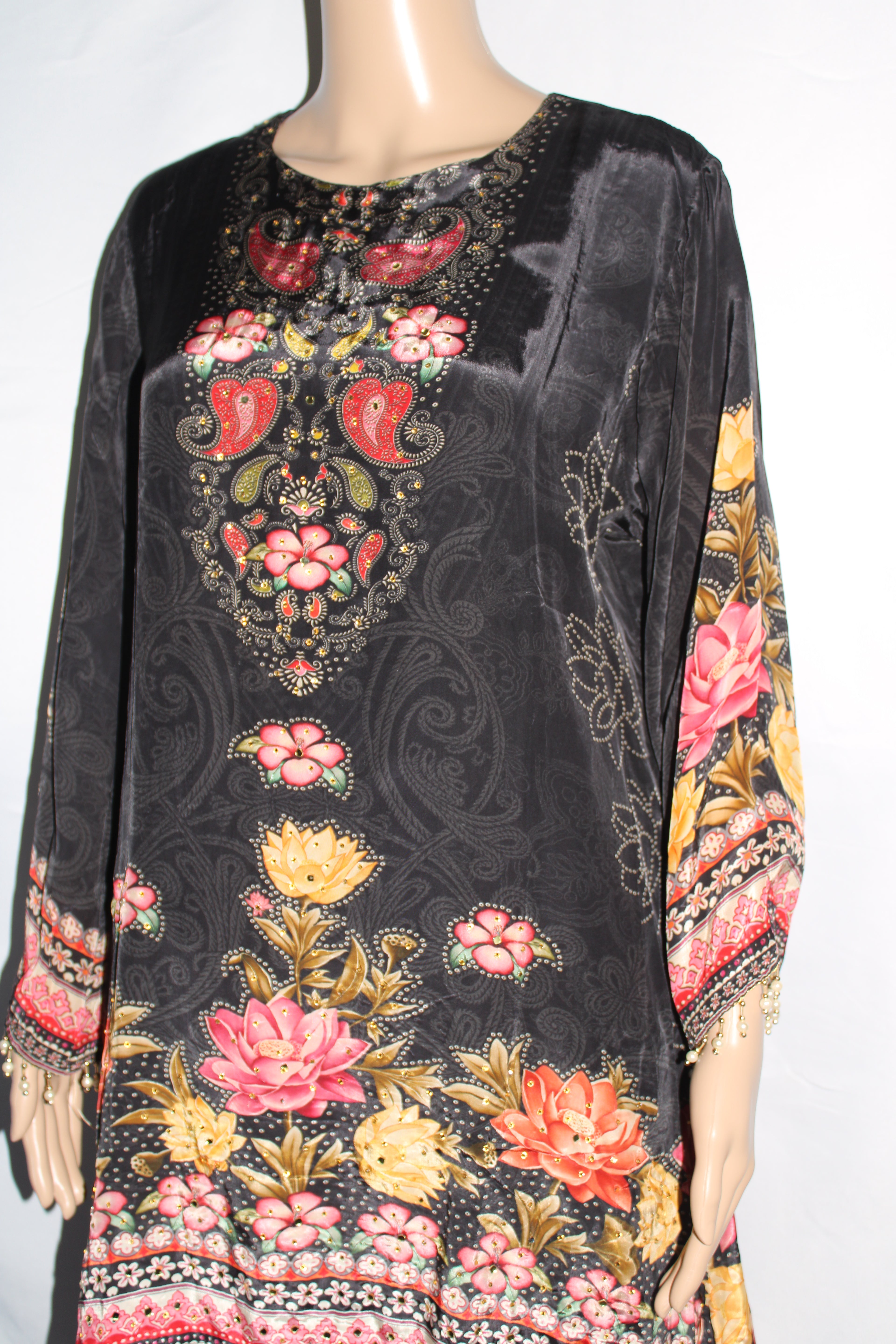 Midnight Bloom Embellished Co-Ord Set