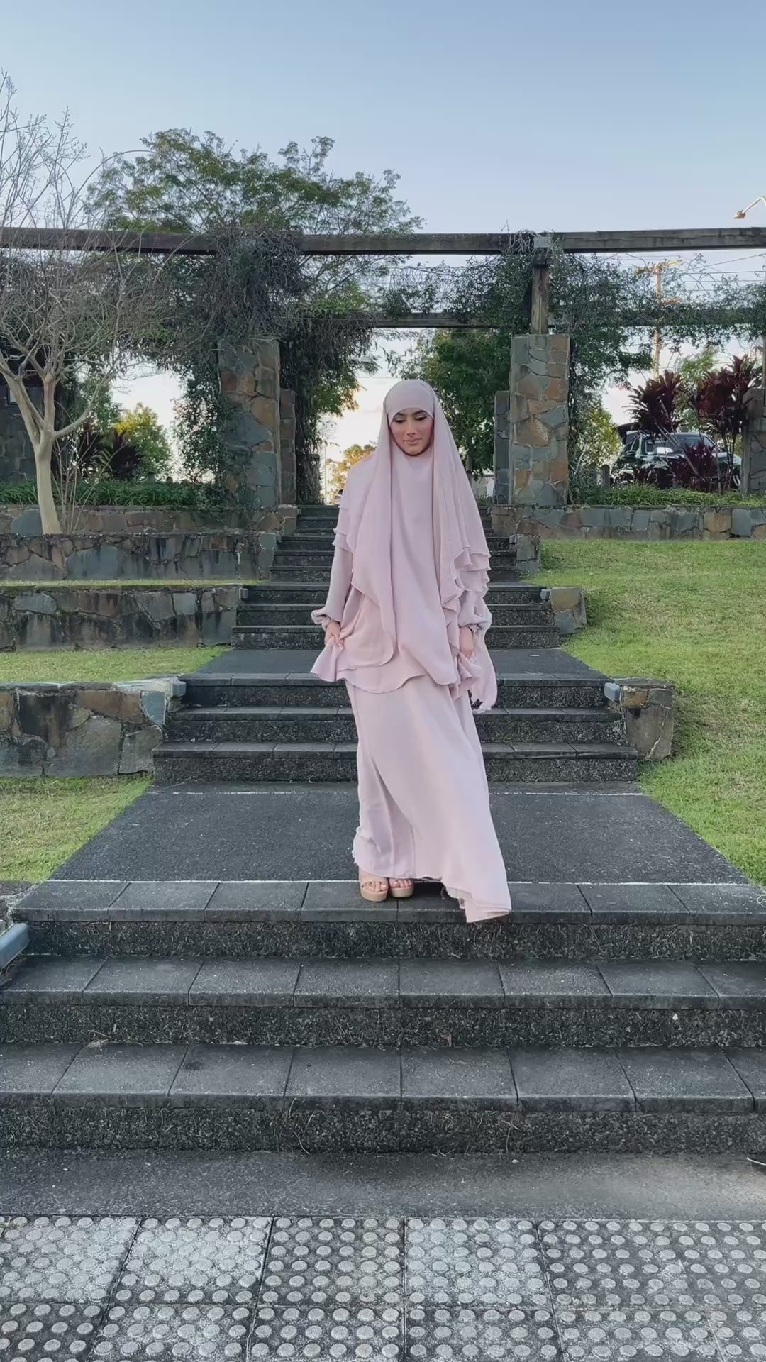 Khimar & Abaya Set (pink)